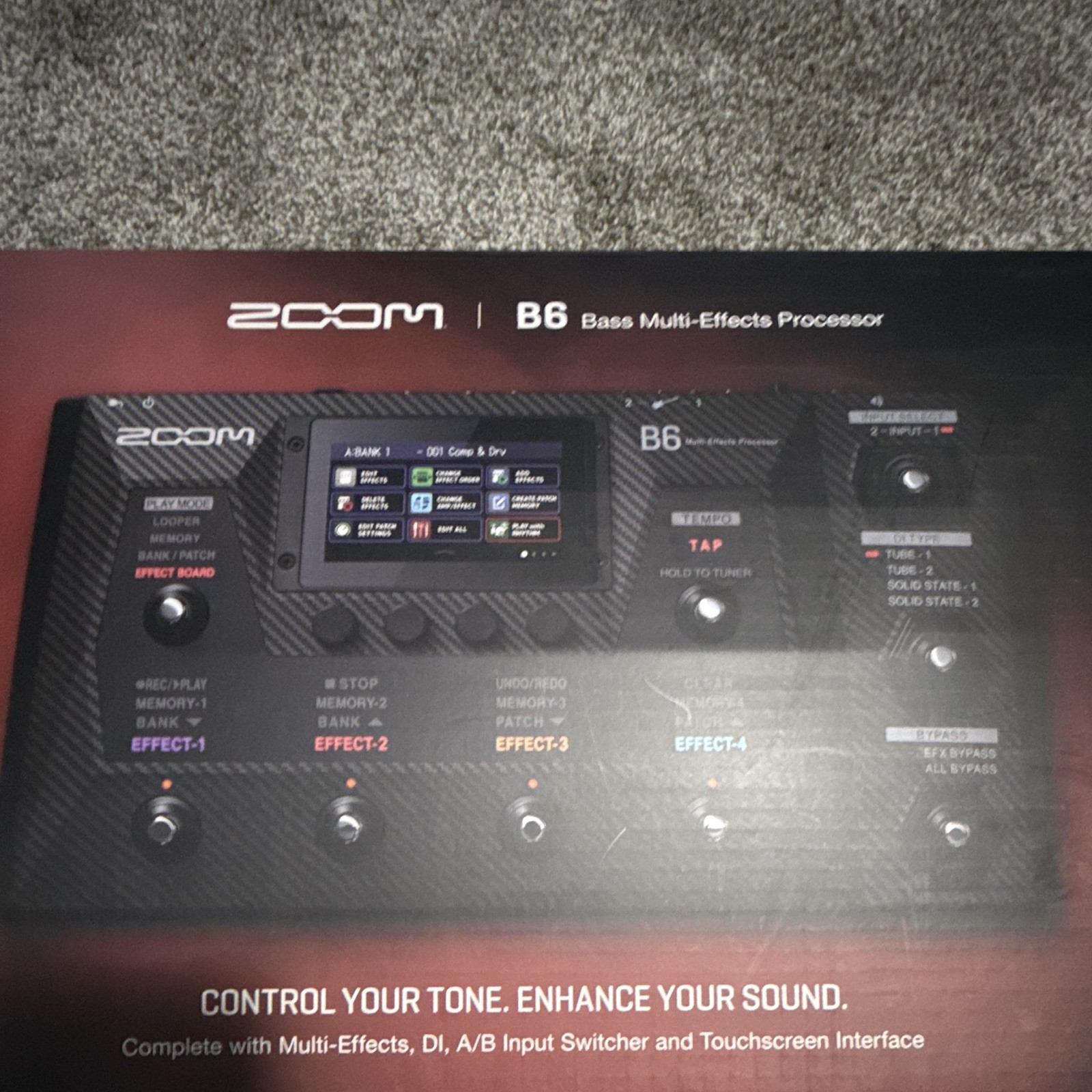 Zoom B6 (MPN B6) Digital Multi-Effects Processor for Bass Guitar