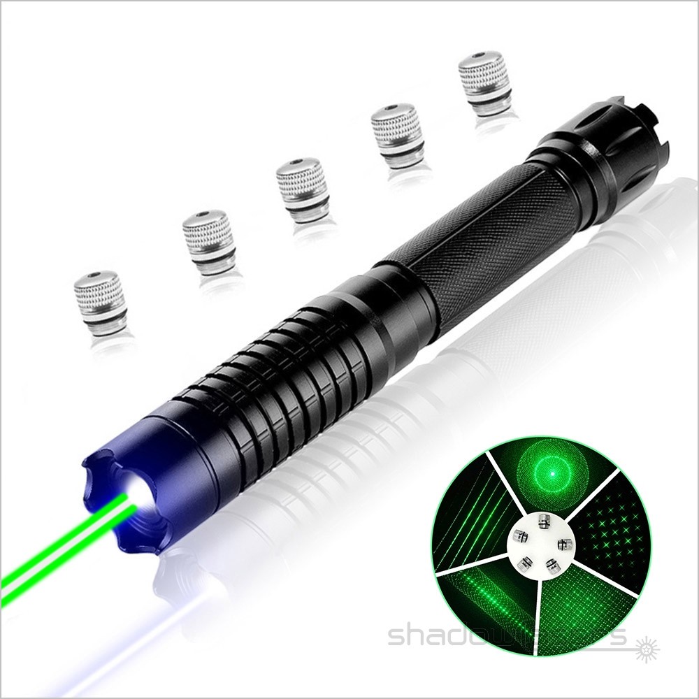 Adjustable Focus Laser Pointer GR 520nm Flashlight Visidle Beam Light
