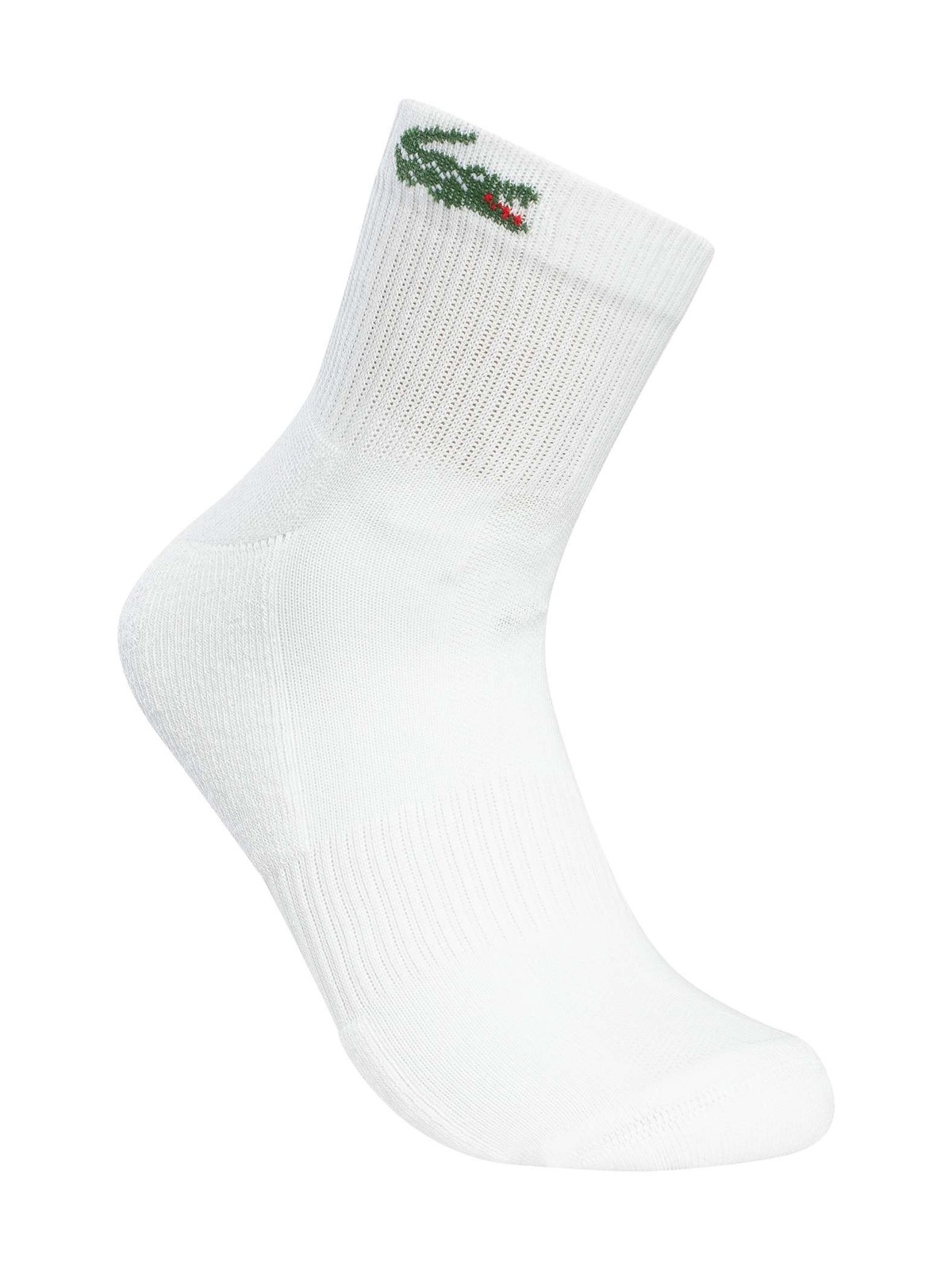Lacoste Men's 3 Pack Ankle Socks, White