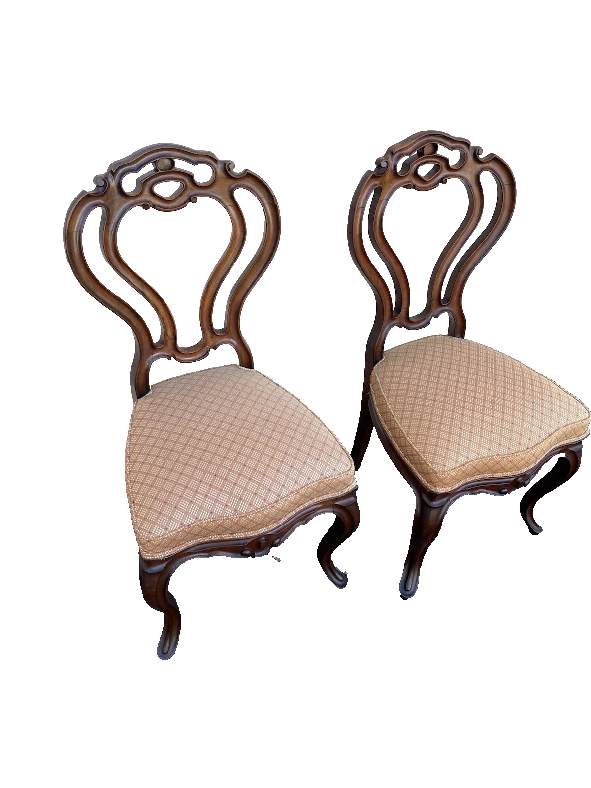 66456 Pair Antique Victorian Side Chair s