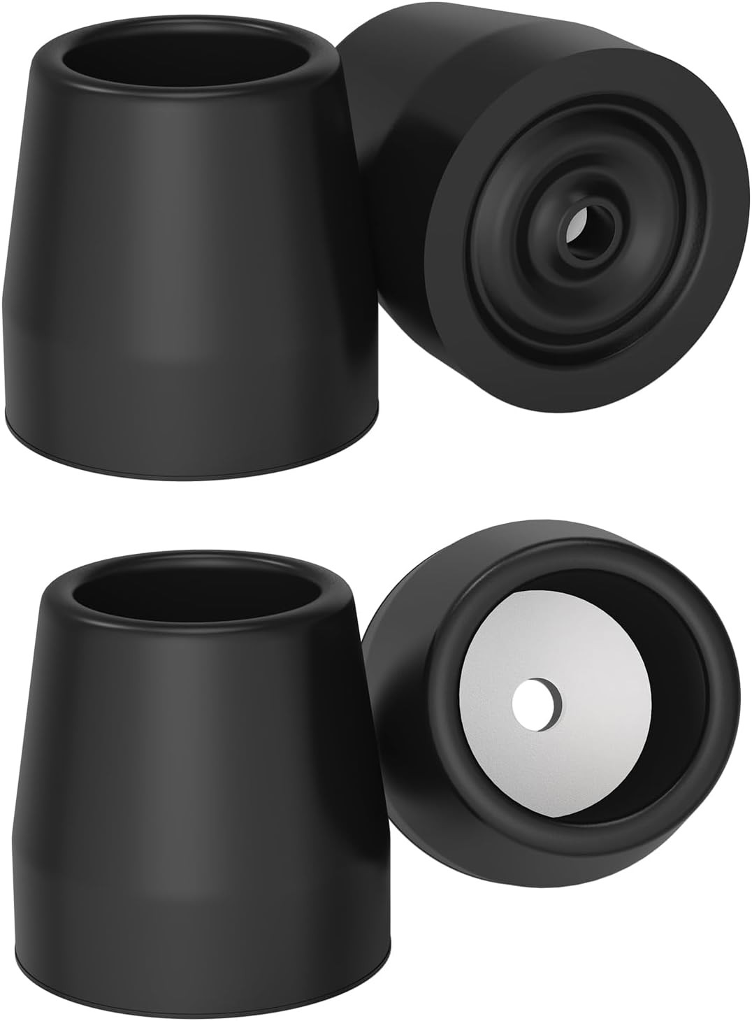 Walker Tips (4-Pack), 1 1/8'' Heavy Duty Rubber Replacement Tips for Walker, ...