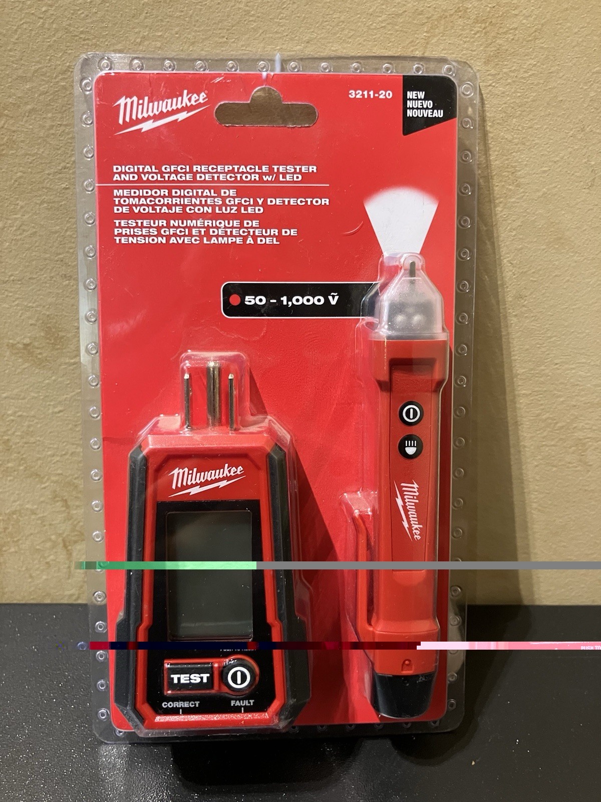 G) Milwaukee 3211-20 Digital GFCI Receptacle Tester and Voltage Detector w/ LED