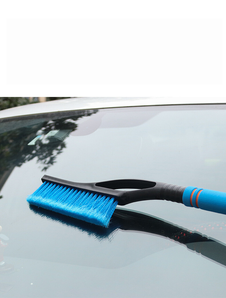 2-in-1 Ice Scraper W/ Brush Car Windshield Detachable Snow Remove Cleaner Orange