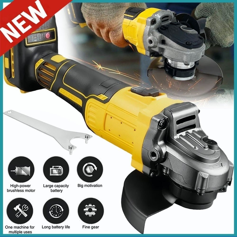 Cordless Angle Grinder For Dewalt 20V Battery 4-1/5in 9000RPM Brushless 100mm