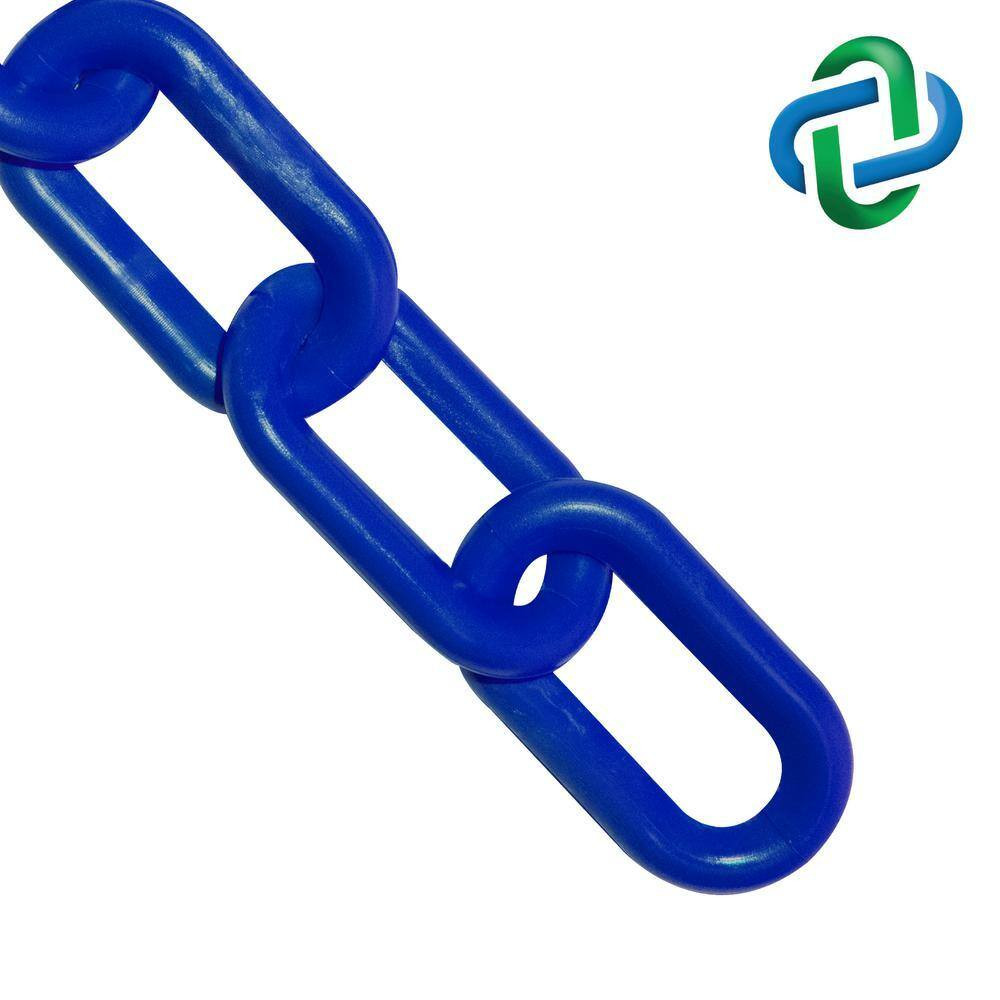 2 In. (54 Mm) X 25 Ft. Traffic Blue Heavy-Duty Plastic Barrier Chain