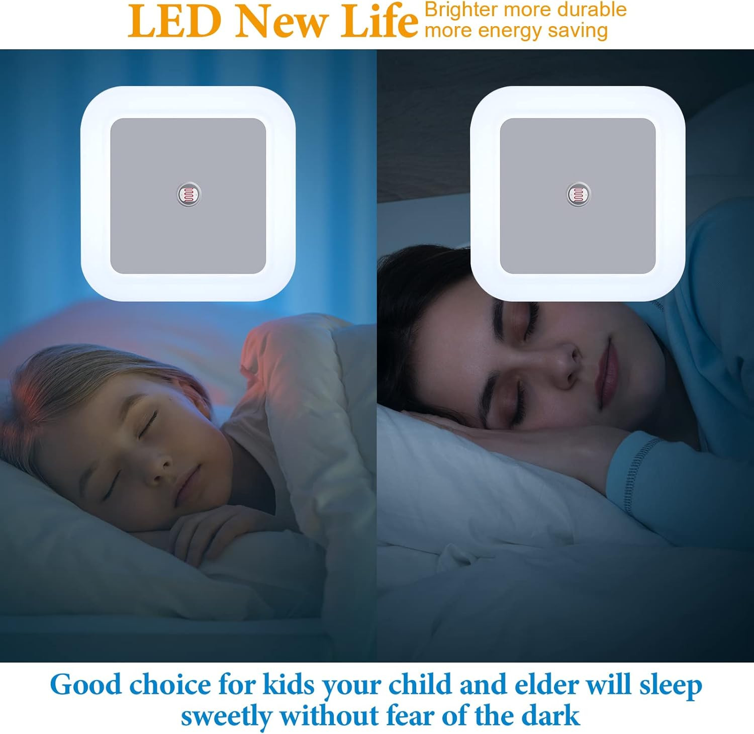 48 Pack LED Night Lights Plug into Wall Smart Sensor Sensor Automatic Night Lamp