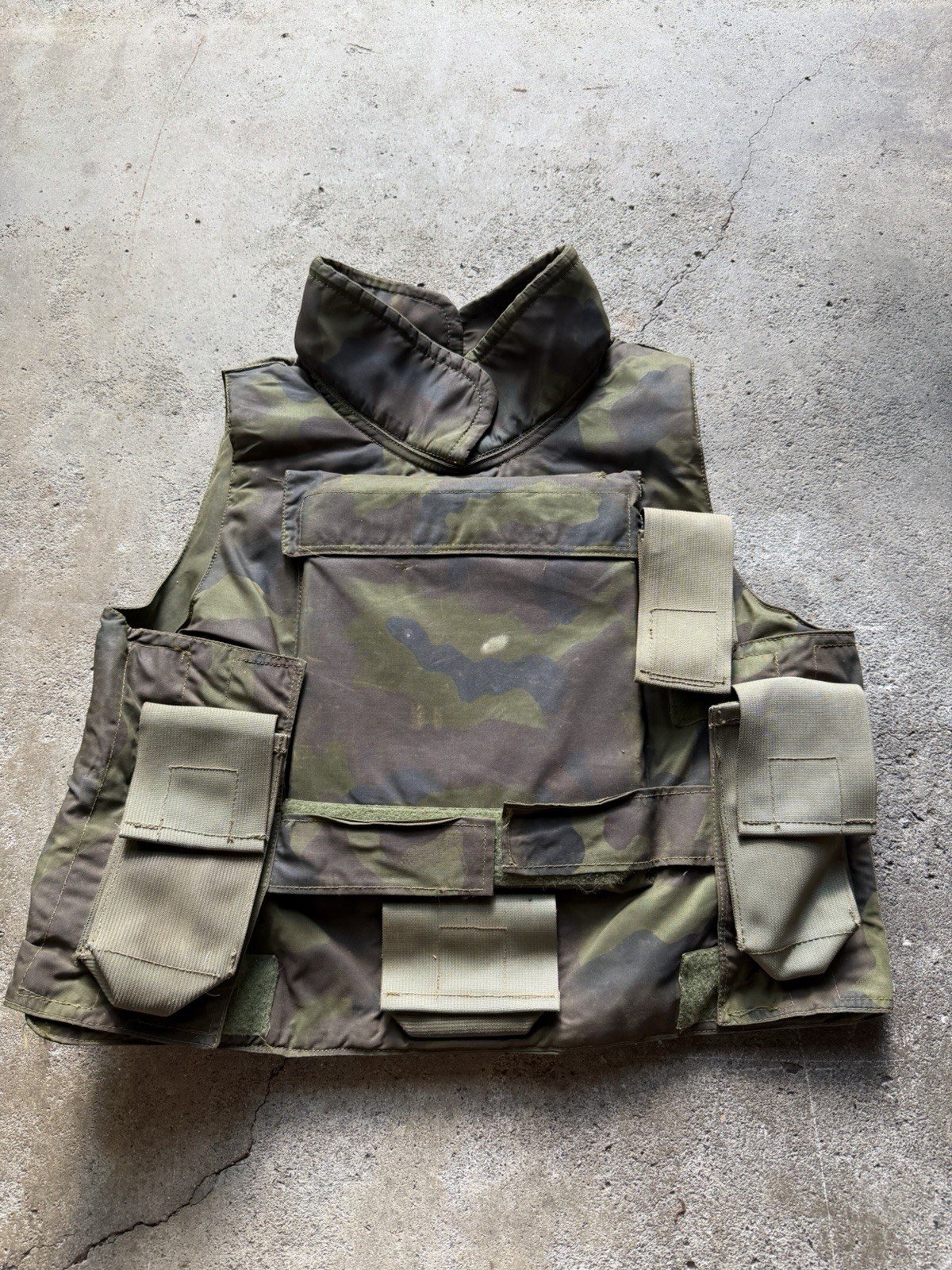 Vintage Israeli Achidatex Armored Vest Camo Plate Carrier Light