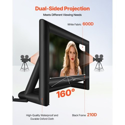 20FT Inflatable Movie Screen, Inflatable Projector Screen with Portable Storage