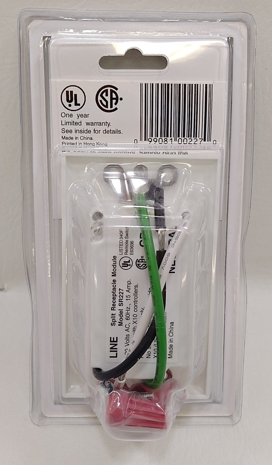 X-10 Powerhouse Super Socket Wall Outlet Split Receptable Module SR227 - NEW