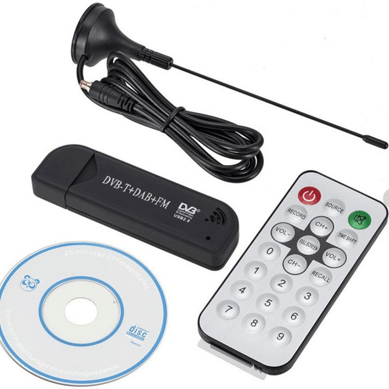 USB 2.0 Digital DVB-T SDR+DAB+FM HDTV TV Tuner Receiver Stick RTL2832U+R820T2 FL