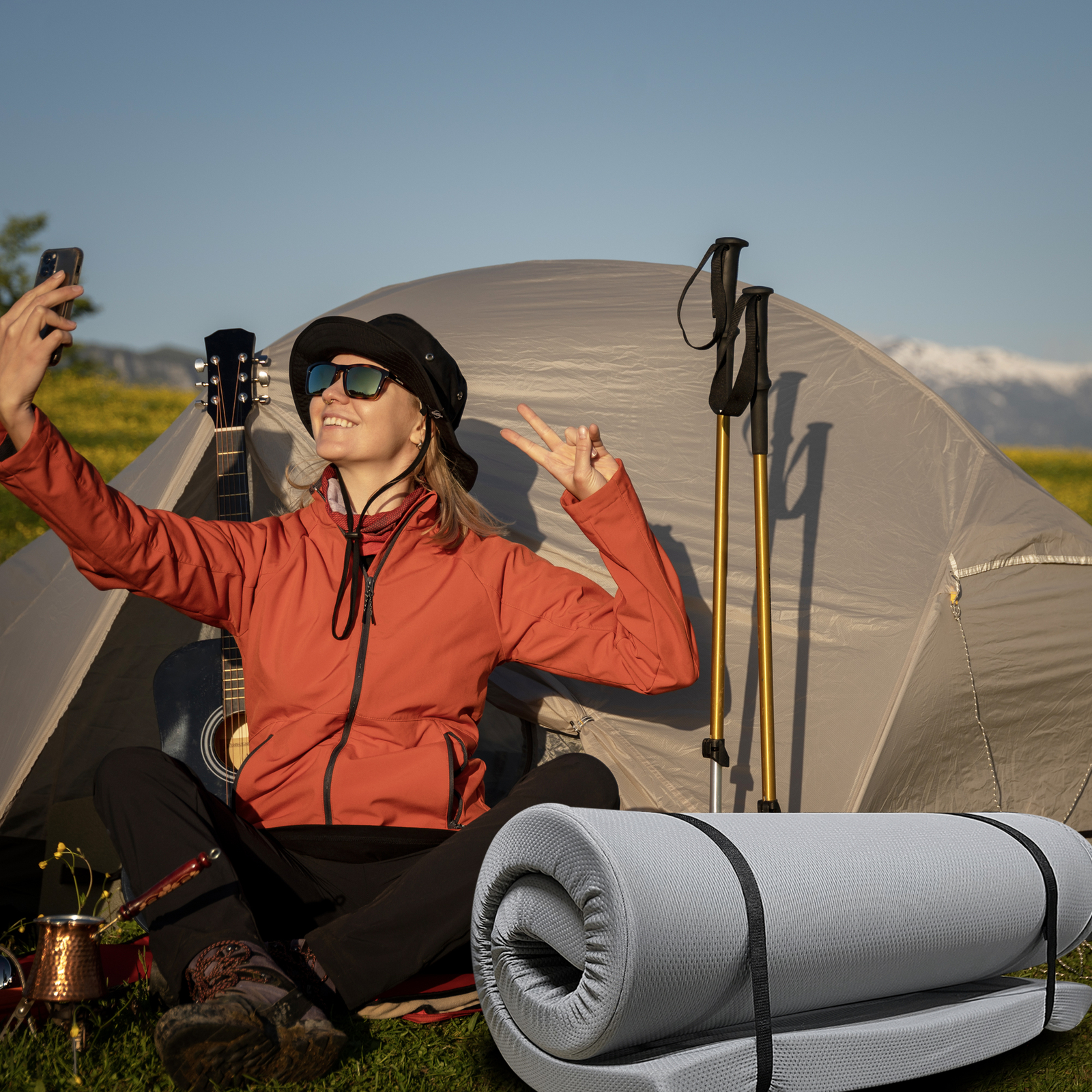 Memory Foam Camping Mattress for Outdoor Activities, RVs, Guest Rooms and Dorms