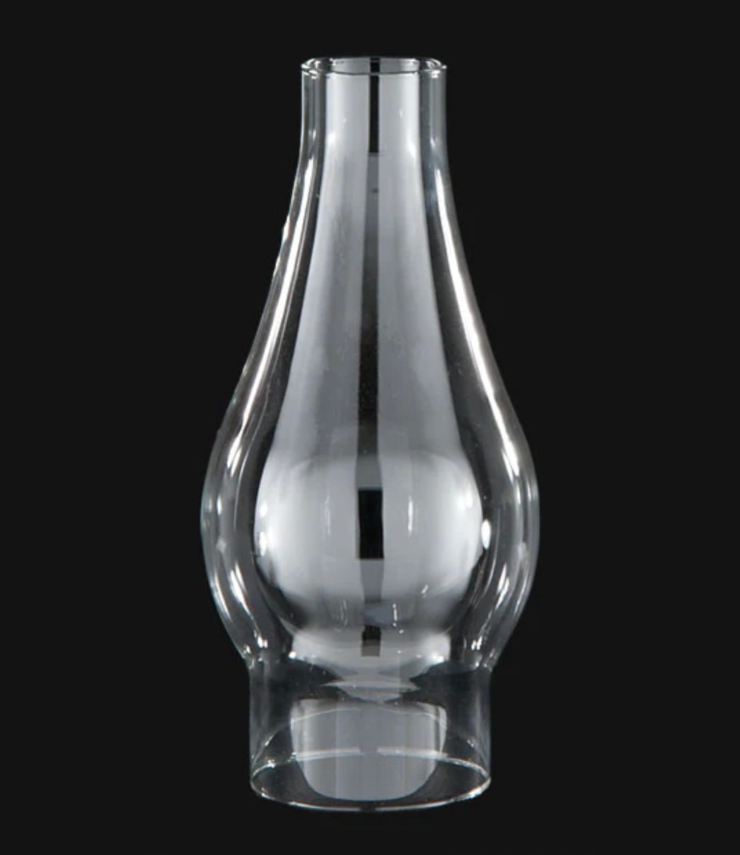 CLEAR 7.5" x 2.5" Fitter GLASS CHIMNEY Shade Replacement Kerosene NEW 845300