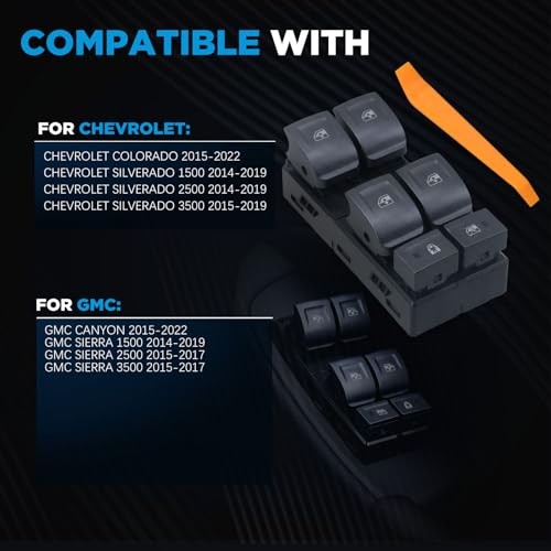 Driver Side Master Window Switch, Silverado Accessories Power Window Switch