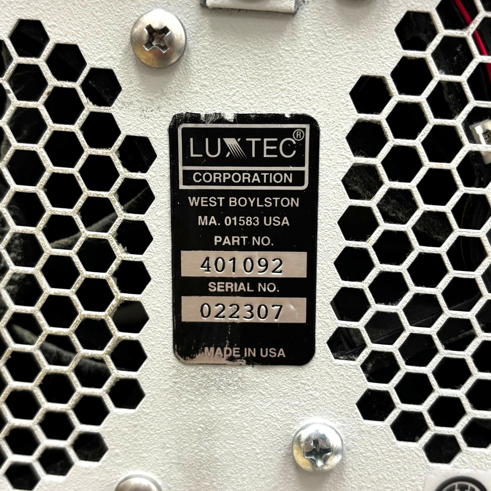 Luxtec Model 9300XSP 401092 Xenon Light Source