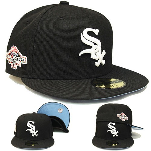 New Era Chicago White Sox Fitted Hat MLB 2003 AllStar Rhine Stone Patch Blue U/V