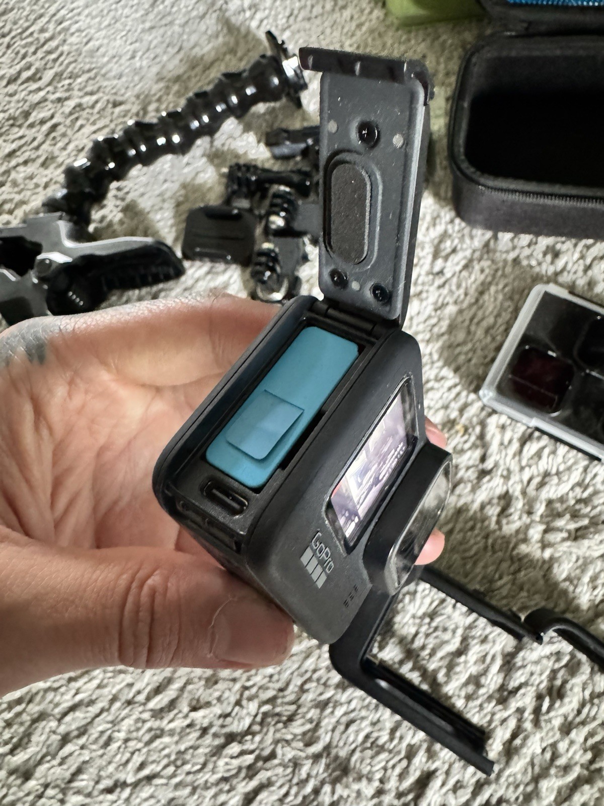 GoPro HERO9 Black Camera Accessory Bundle w/ Case Tripod LED Light Filters