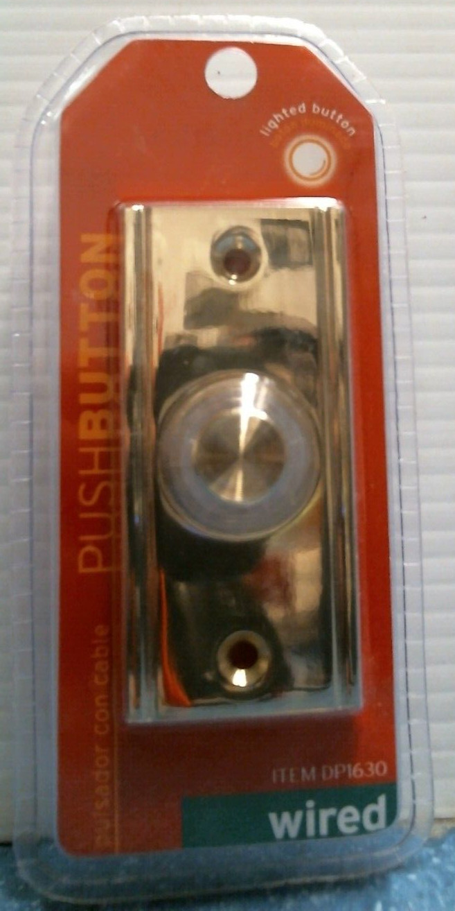 IQ America Wired Pushbutton Doorbell, Lighted (DP1630) FS