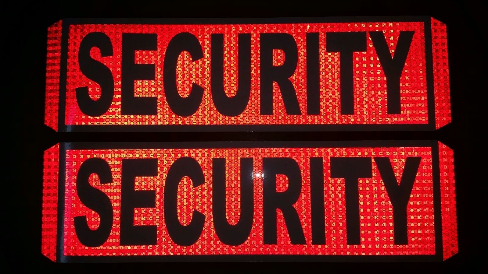 security magnetic door signs reflective red