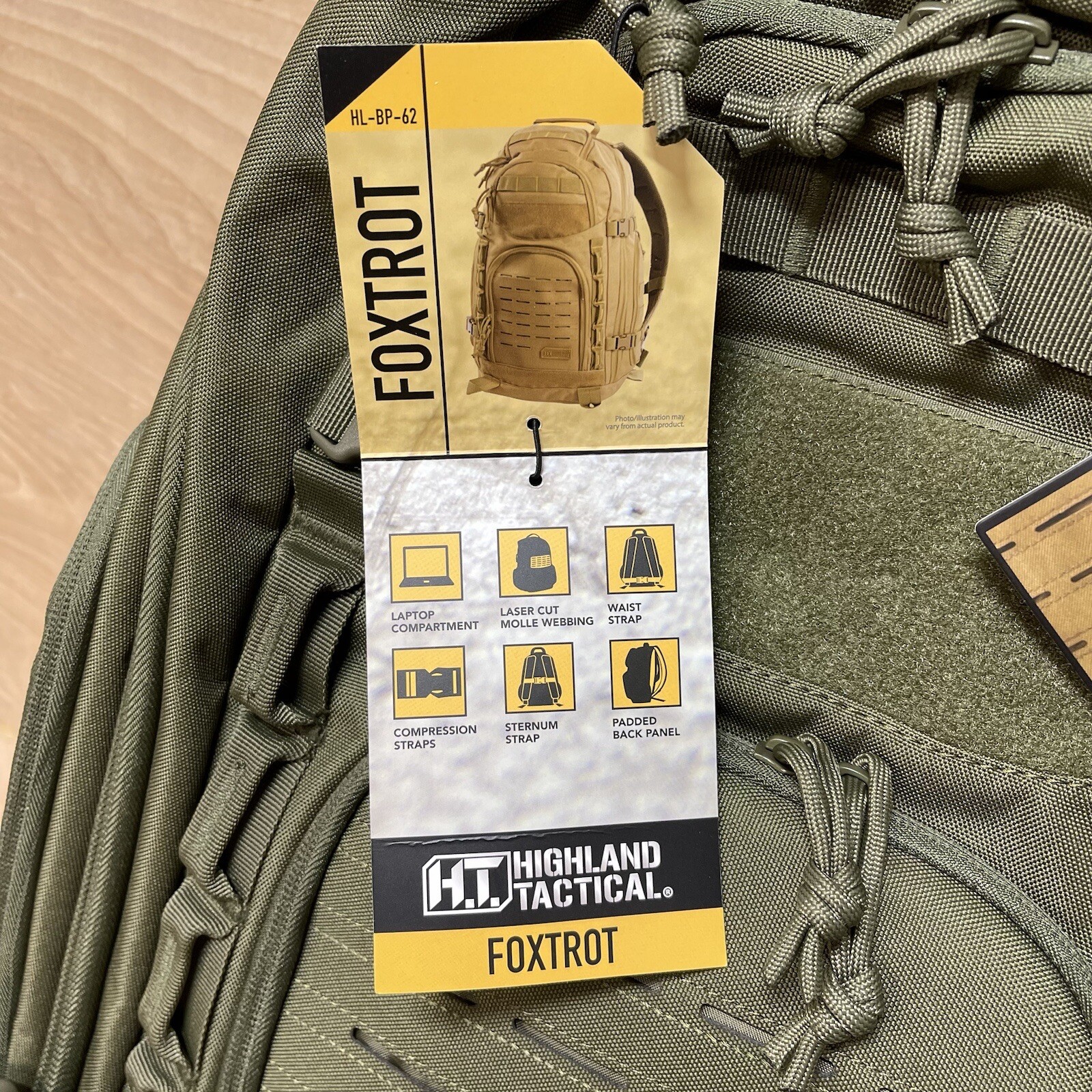 Highland Tactical Backpack - Foxtrot - Dark Green