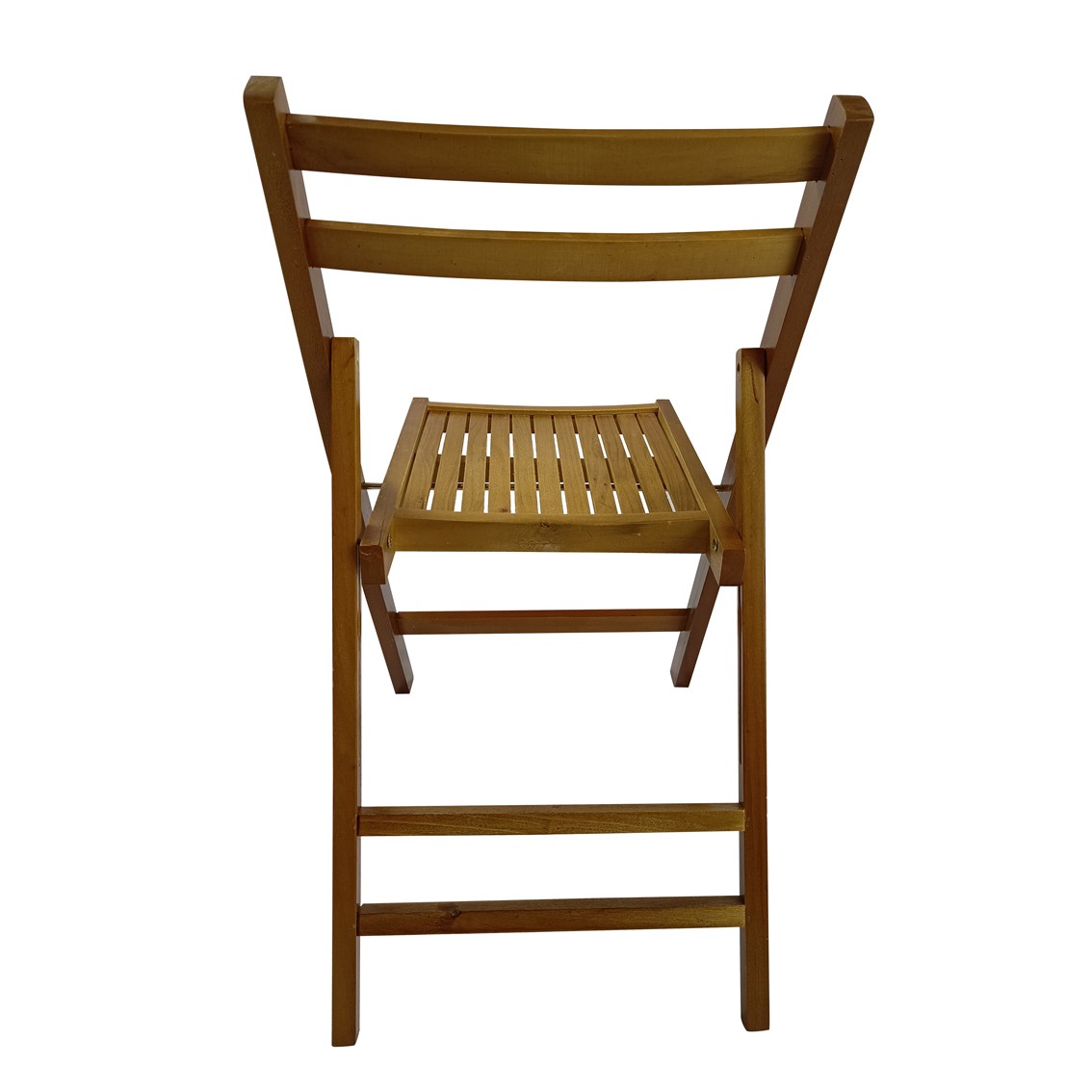 Set of 4 Folding Chair Event Chair Furniture Slatted Wood Honey Color