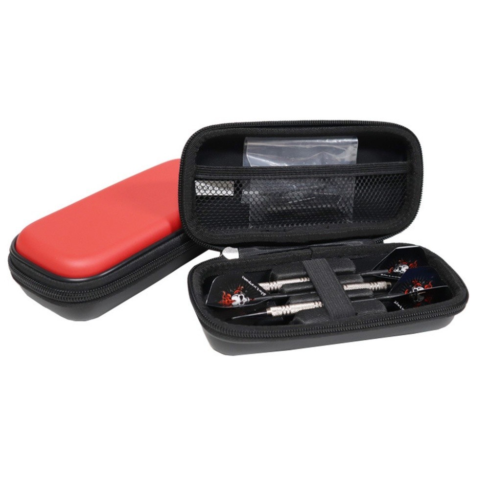 Compact Red EVA Hard Shell Case for Dart Accessories with Removable Foam