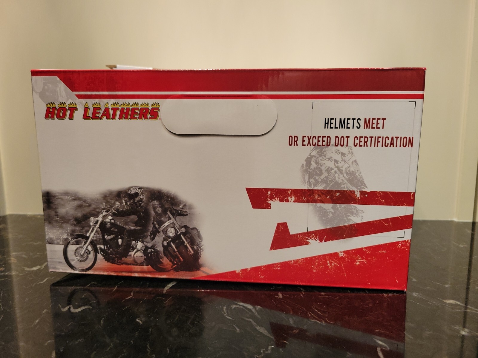 Hot Leathers HLD1043 Gloss Black 'Black and White Warrior Bullet AdvancedDOT-2XL