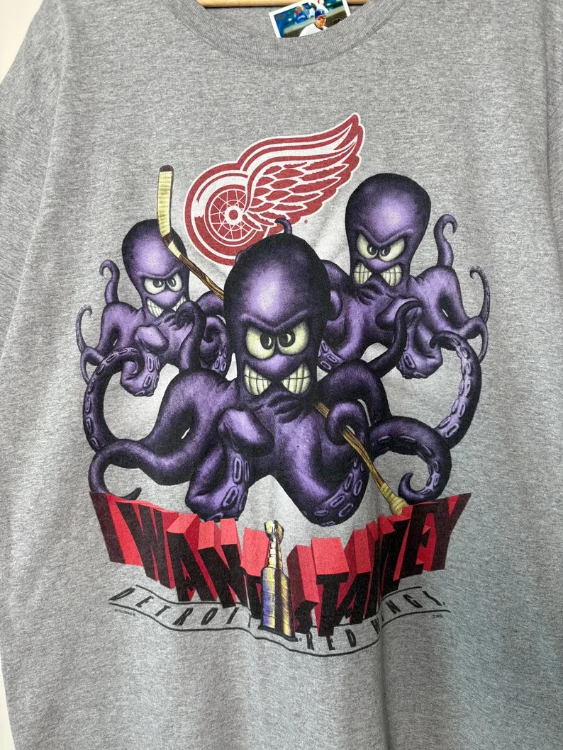 Detroit Red Wings Al The Octopus I Want The Cup NHL Shirt reprint VK11902