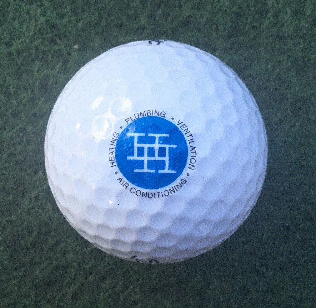 HH Plumbing Ventilation Air Conditioning Heating Corporate LOGO GOLF BALL