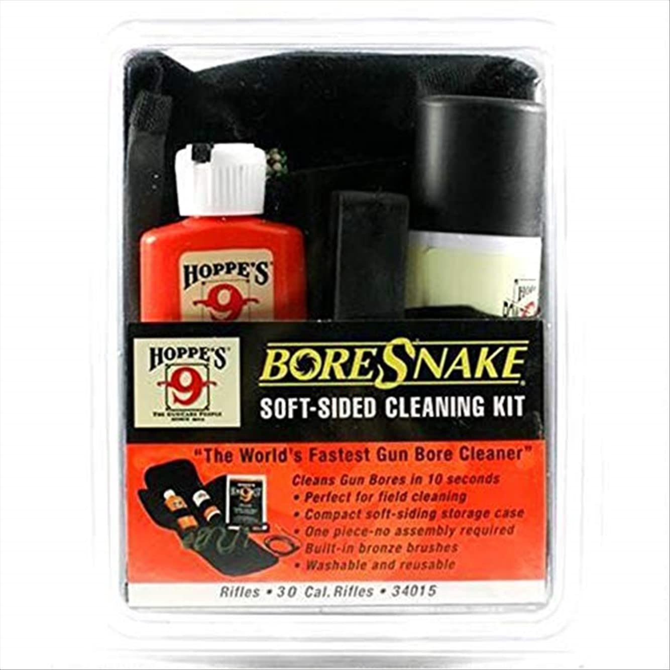 Hoppe's No. 9 BoreSnake .30 Caliber Rifle Soft-Sided Gun Cleaning Kit