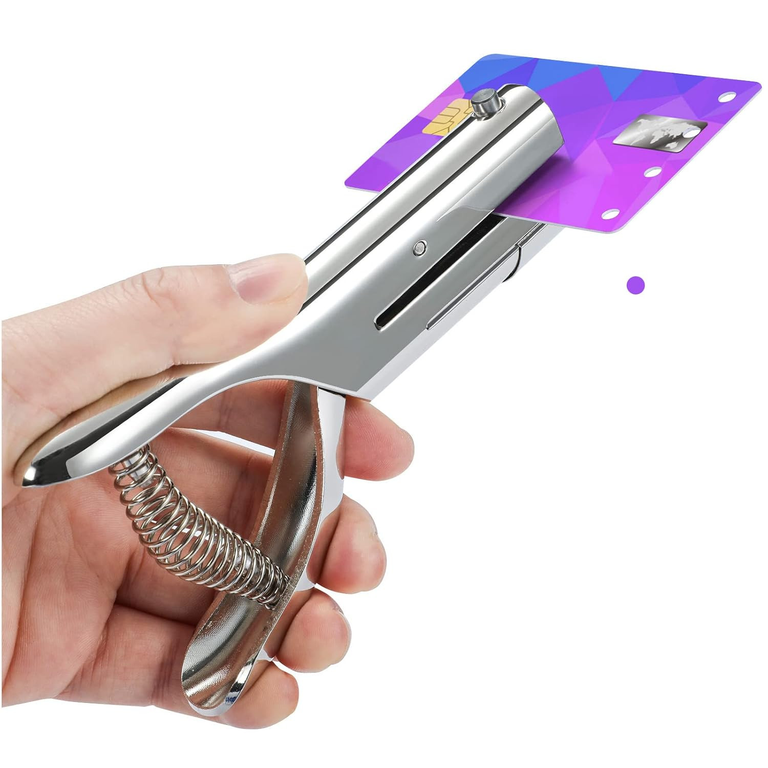 Hole Punch 2" Reach 1/4 Inch Single Hole Punch,Heavy Duty Hole Puncher Single,Po