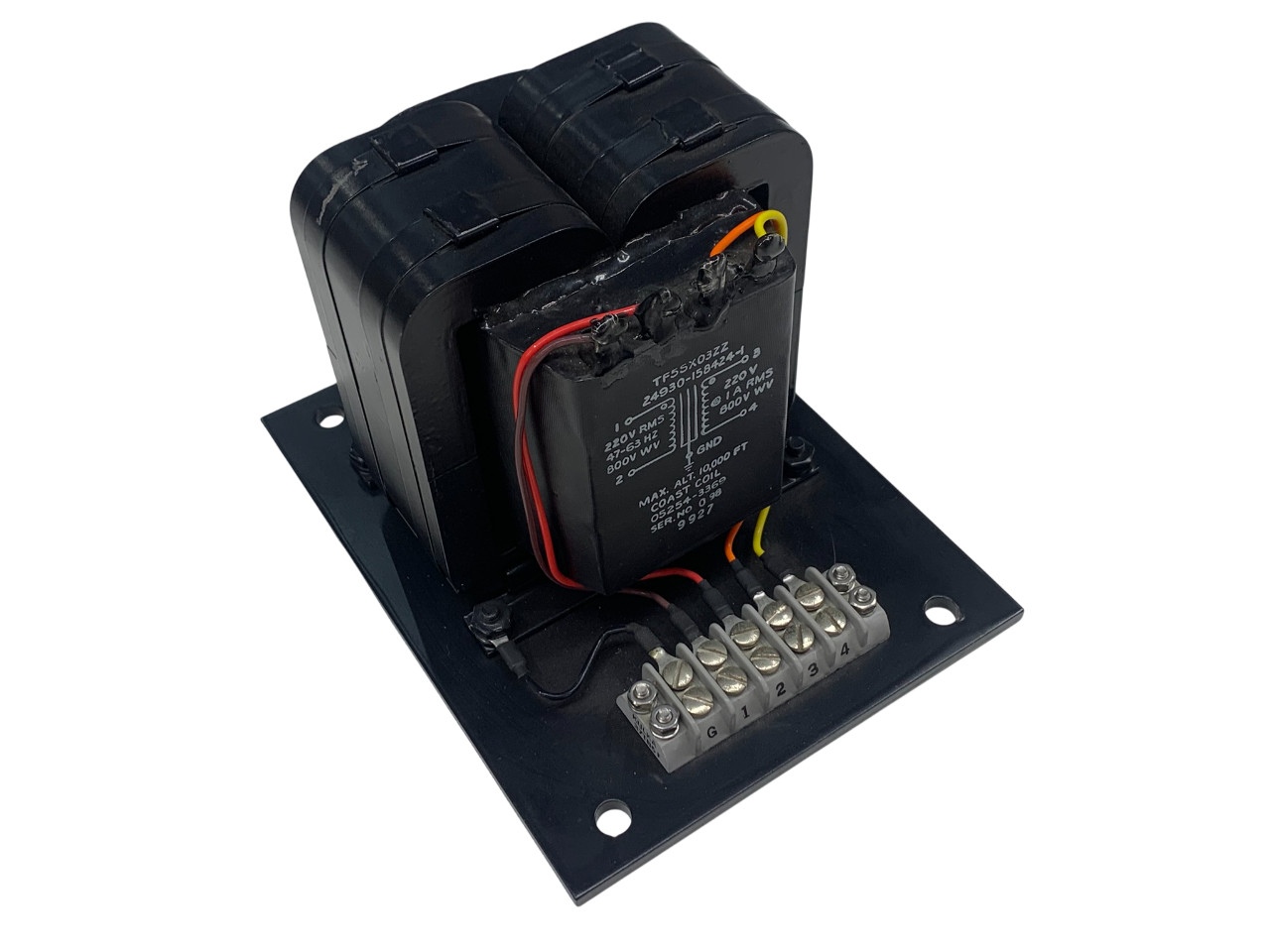 COAST Magnetics BE-0898 TF55X03ZZ 3369 Power Transformer 220VRMS 800V Mil-T-27A