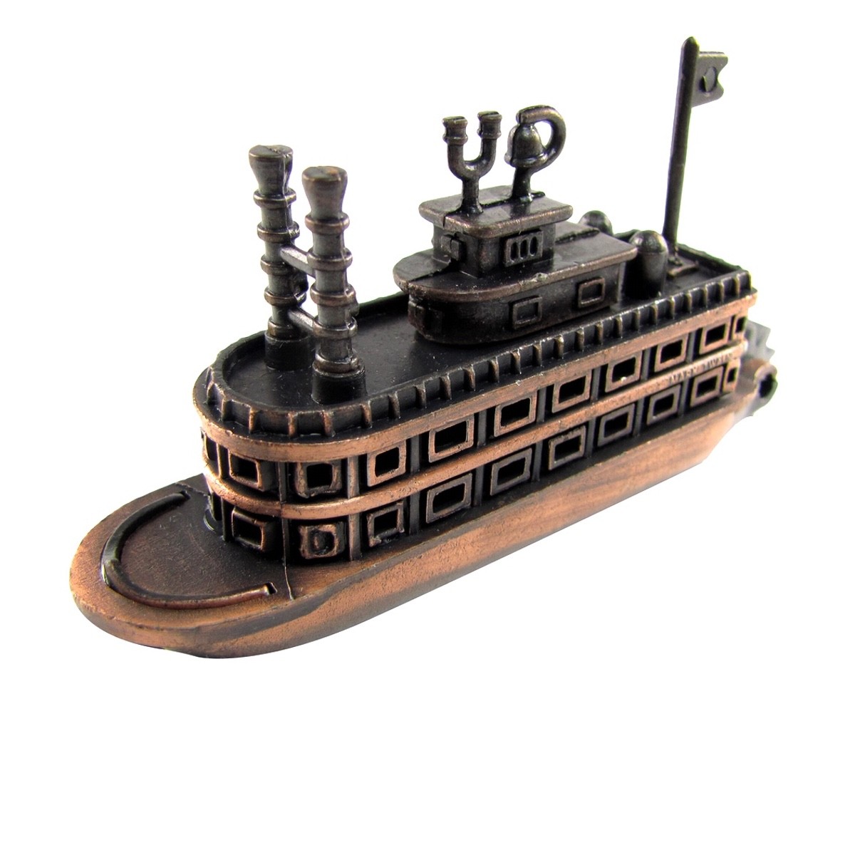 Bronze Metal Steamboat Paddle Boat Replica Die Cast Novelty Toy Pencil Sharpener