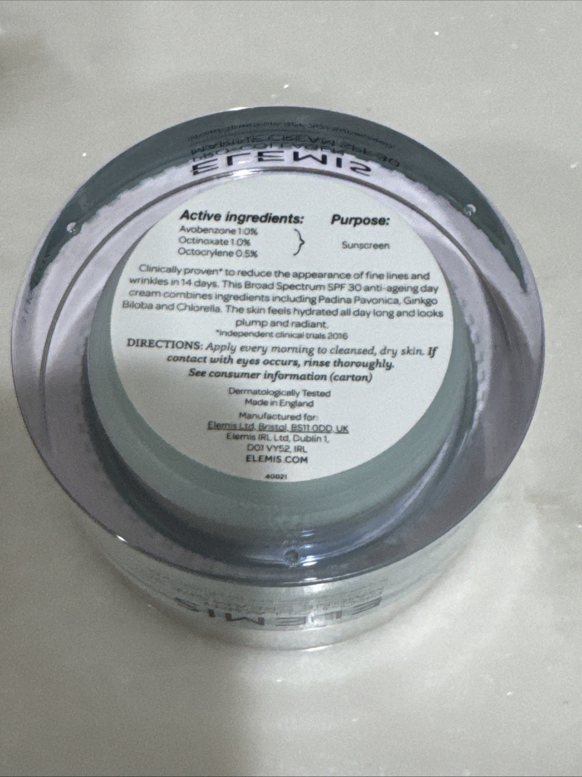 Elemis Pro-Collagen Marine Anti-Wrinkle Cream SPF30 3.3 oz/100ml Exp: 12/26 NWOB