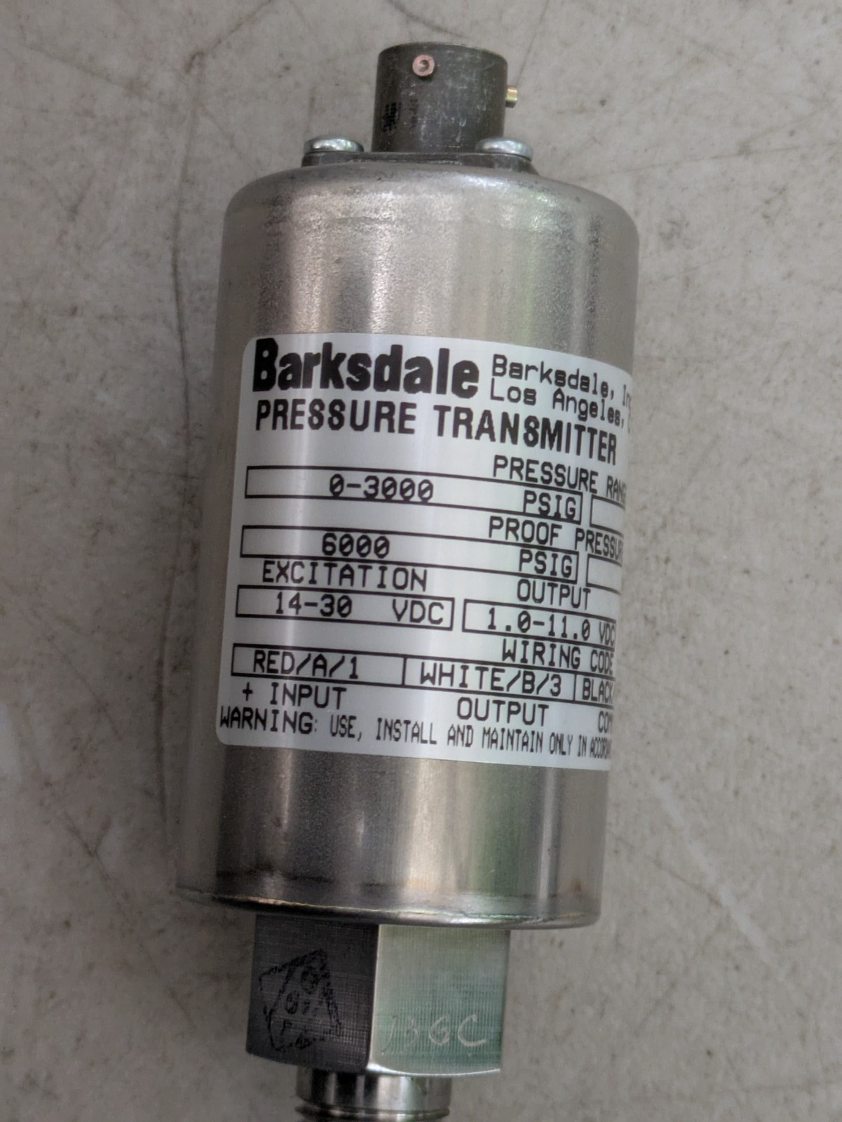 Barksdale 426T2-13 Pressure Transmitter  New in Box