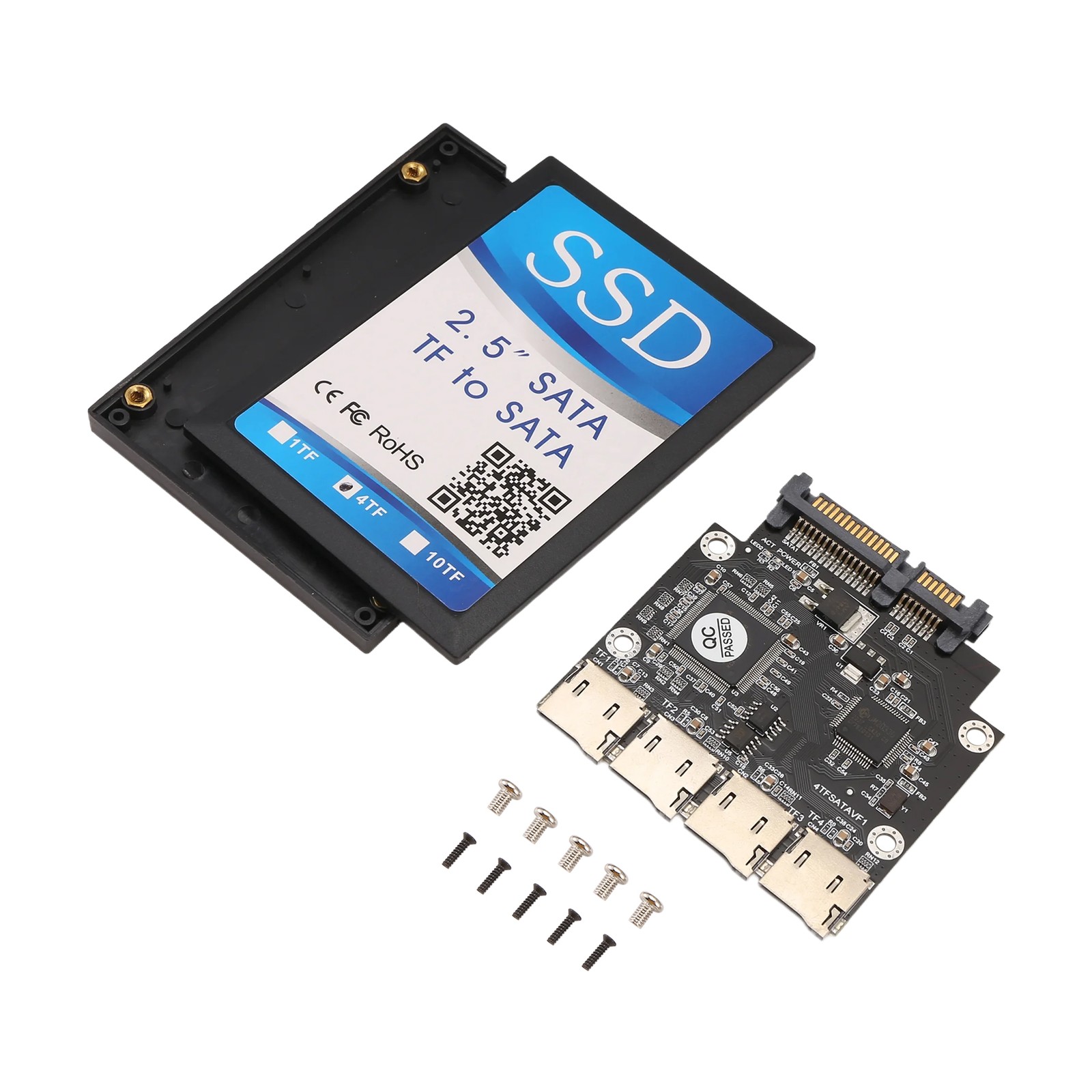 2.5 Inch 4 TF to  Adapter Card, Self-Made SSD Solid State Drive, For Micro-4811
