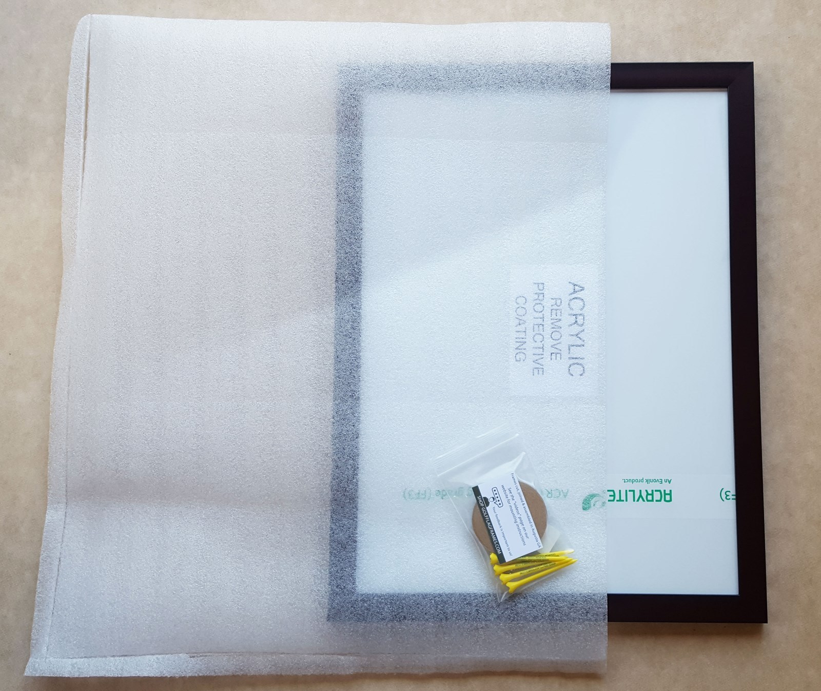 16x20 Brown Flag Frame, brn-002, holds 13x17 Masters Flag; Flag not incl