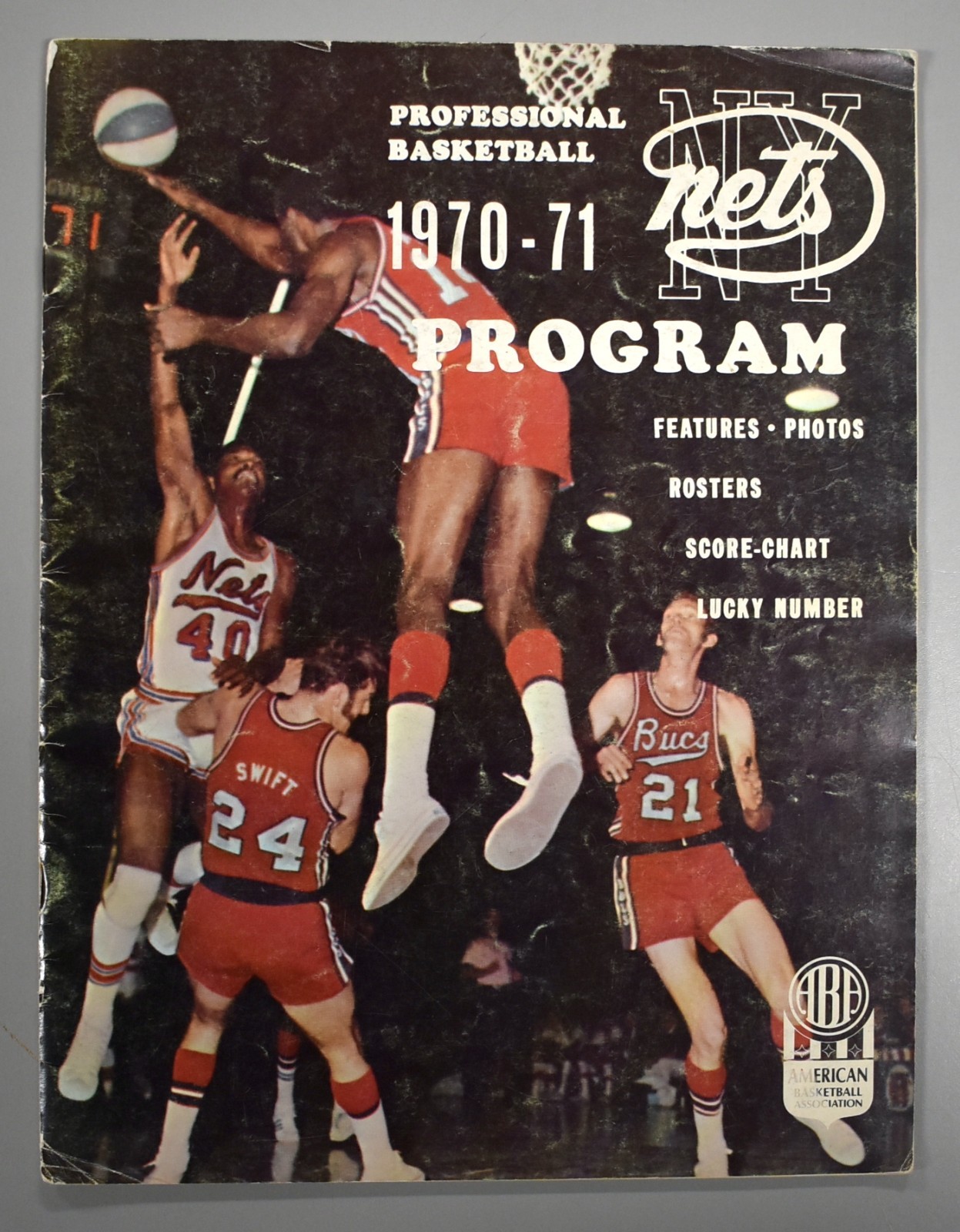 New York Nets vs Texas Chaparral 1970-71 Season Official Program Scorecard