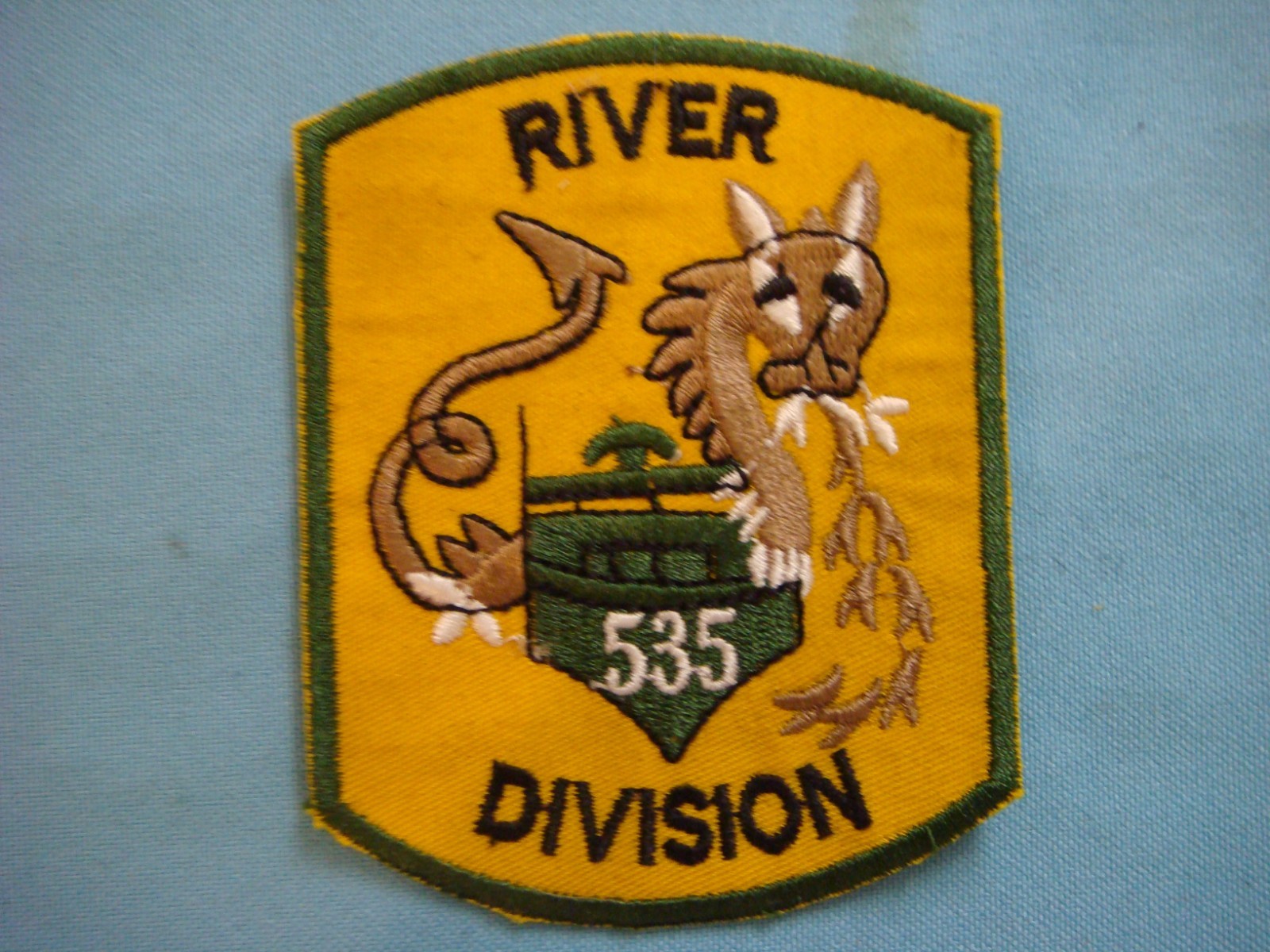 VIETNAM WAR PATCH, US NAVY RIVER DIVISION 535 PBR IN MEKONG DELTA