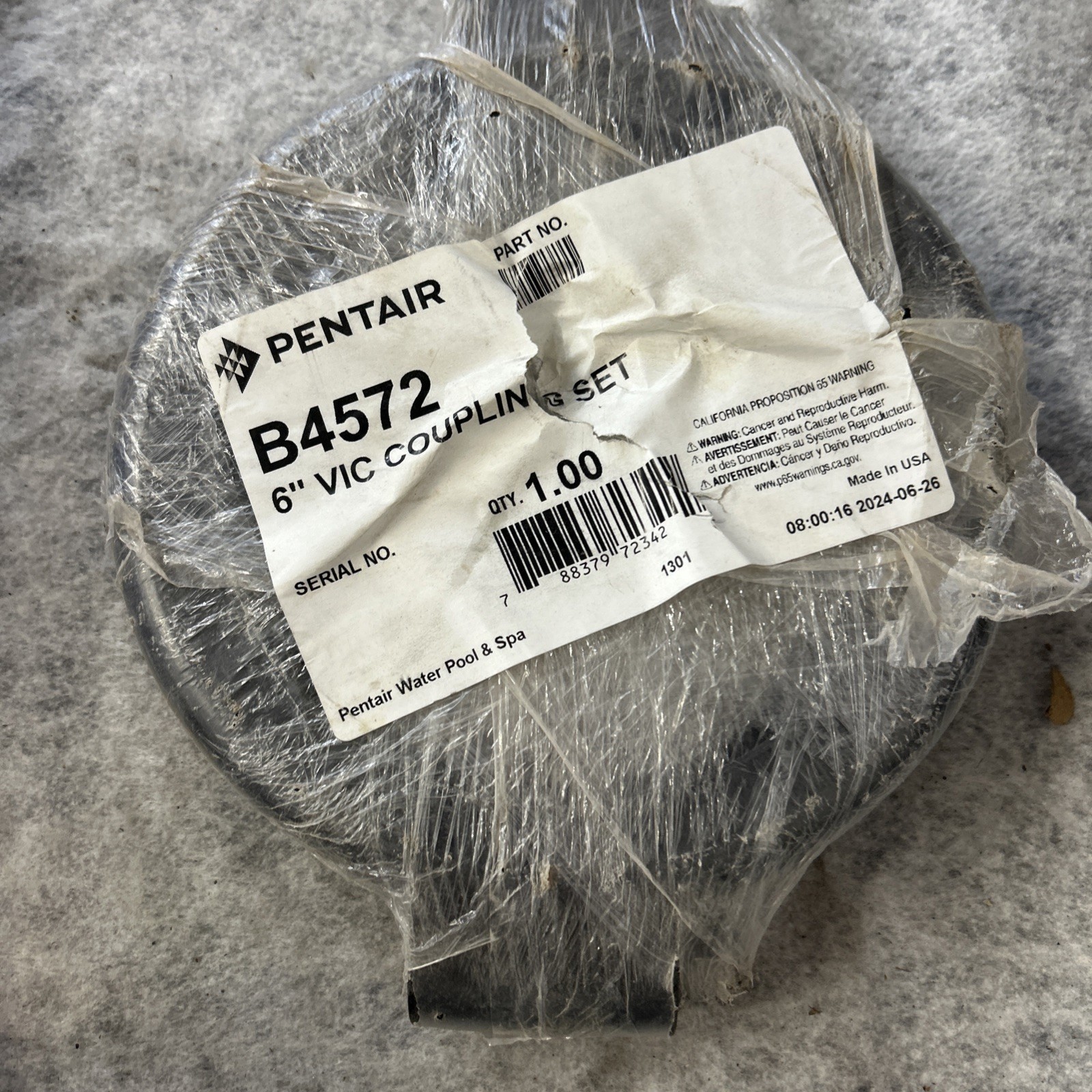 Pentair B4572 6" VIC Coupling Set