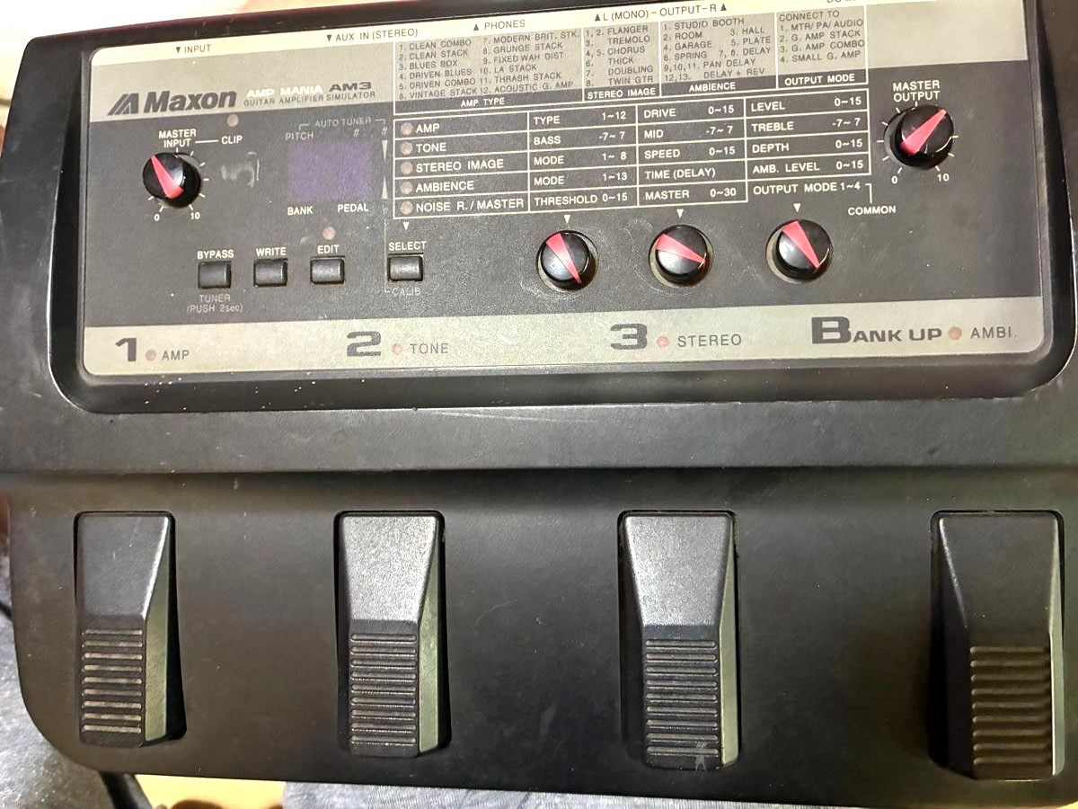 MAXON Amp Mania AM3 Amplifier Simulator Vintage Guitar Effects Pedal