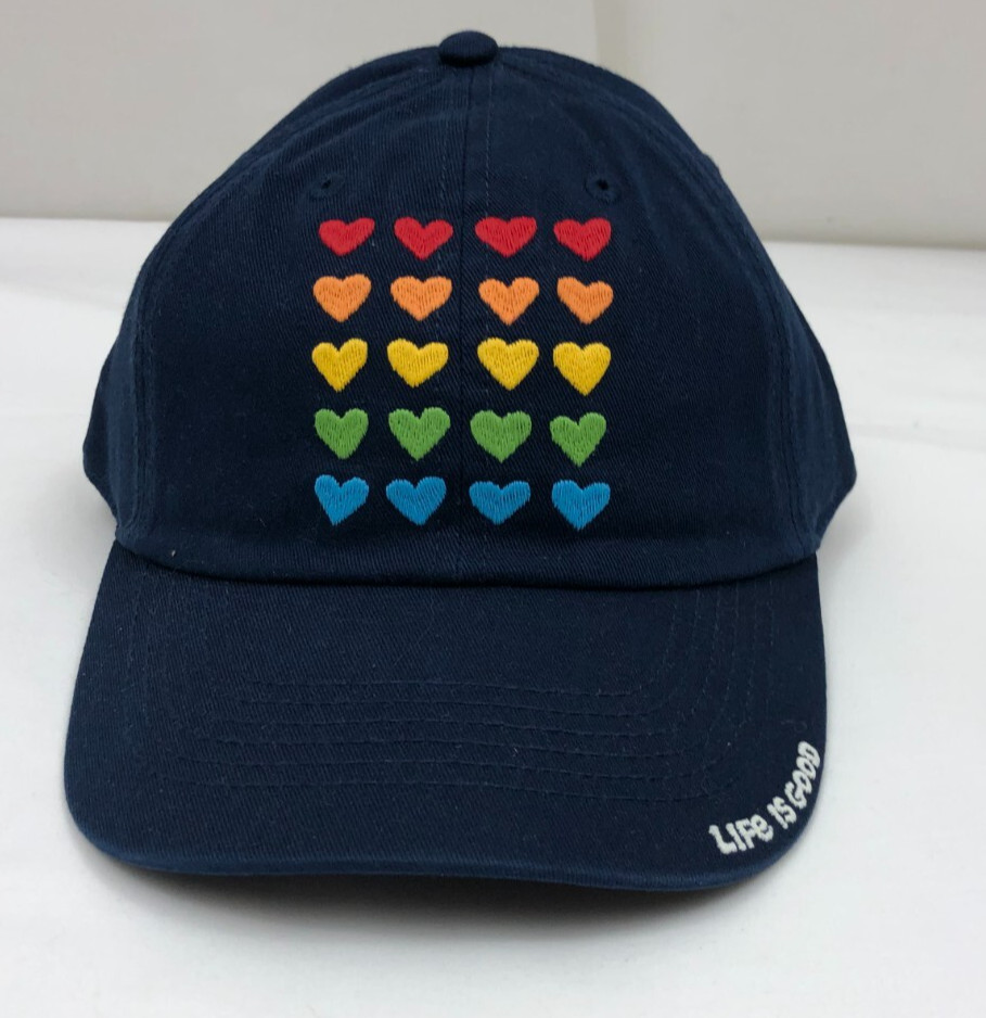 Life is Good Women's Baseball Hat Hearts