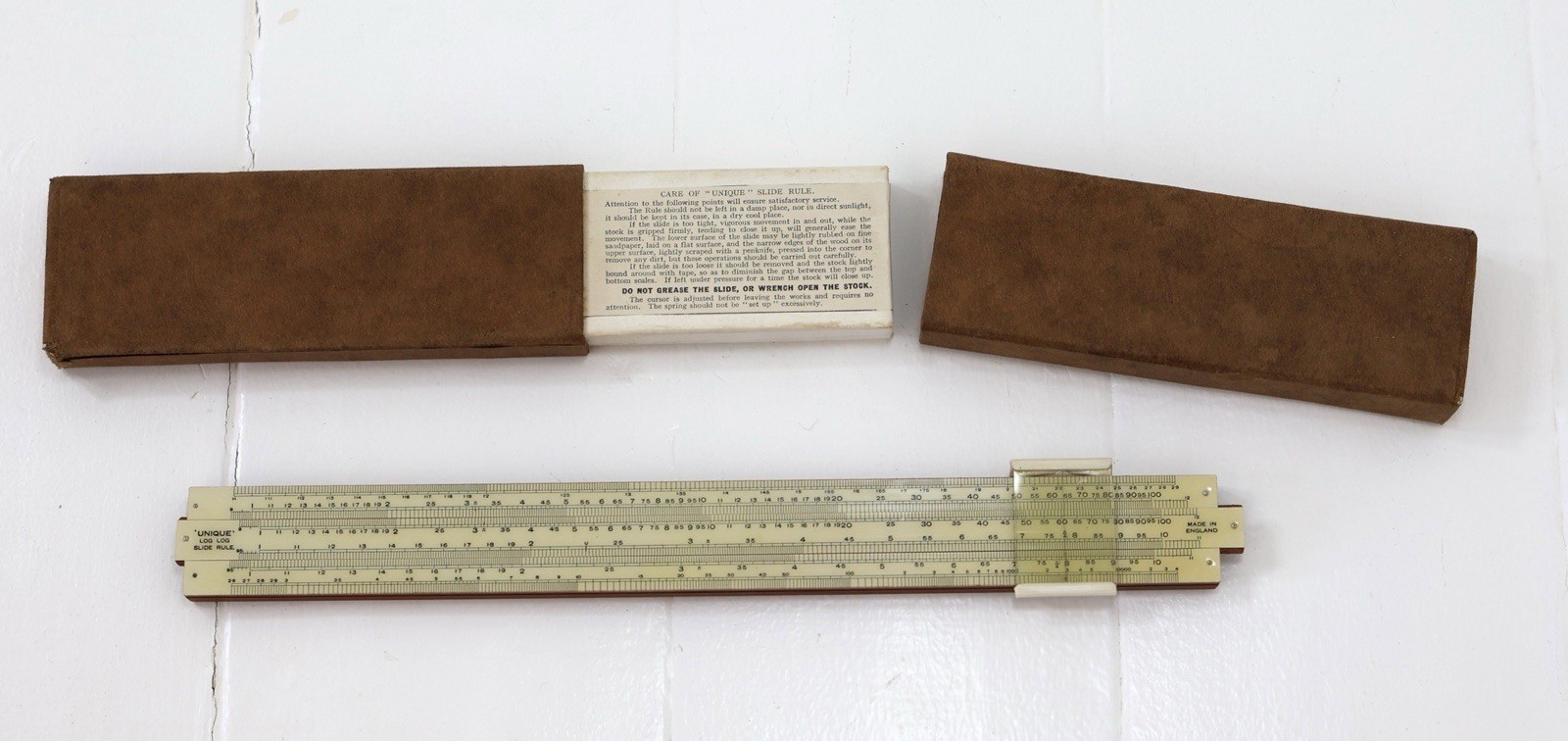Vintage Unique Log Slide Rule Ruler 12”