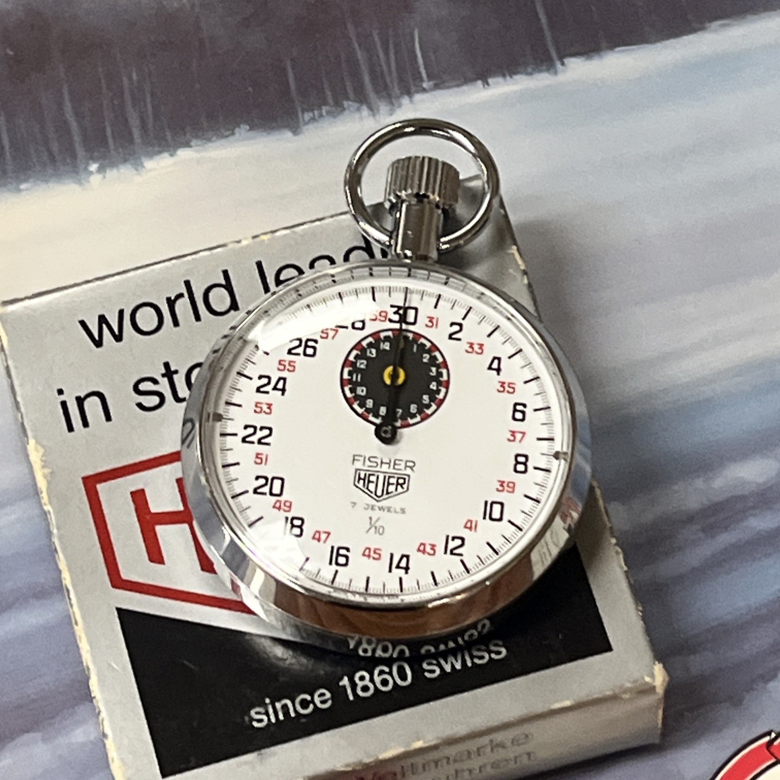 Heuer Fisher  1/10th Seconds Stopwatch 7J