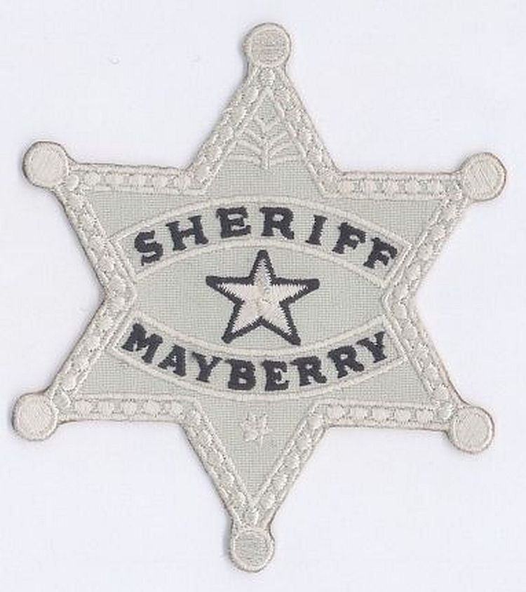 ANDY GRIFFITH MAYBERRY SHERIFF BADGE PATCH  - MAY09