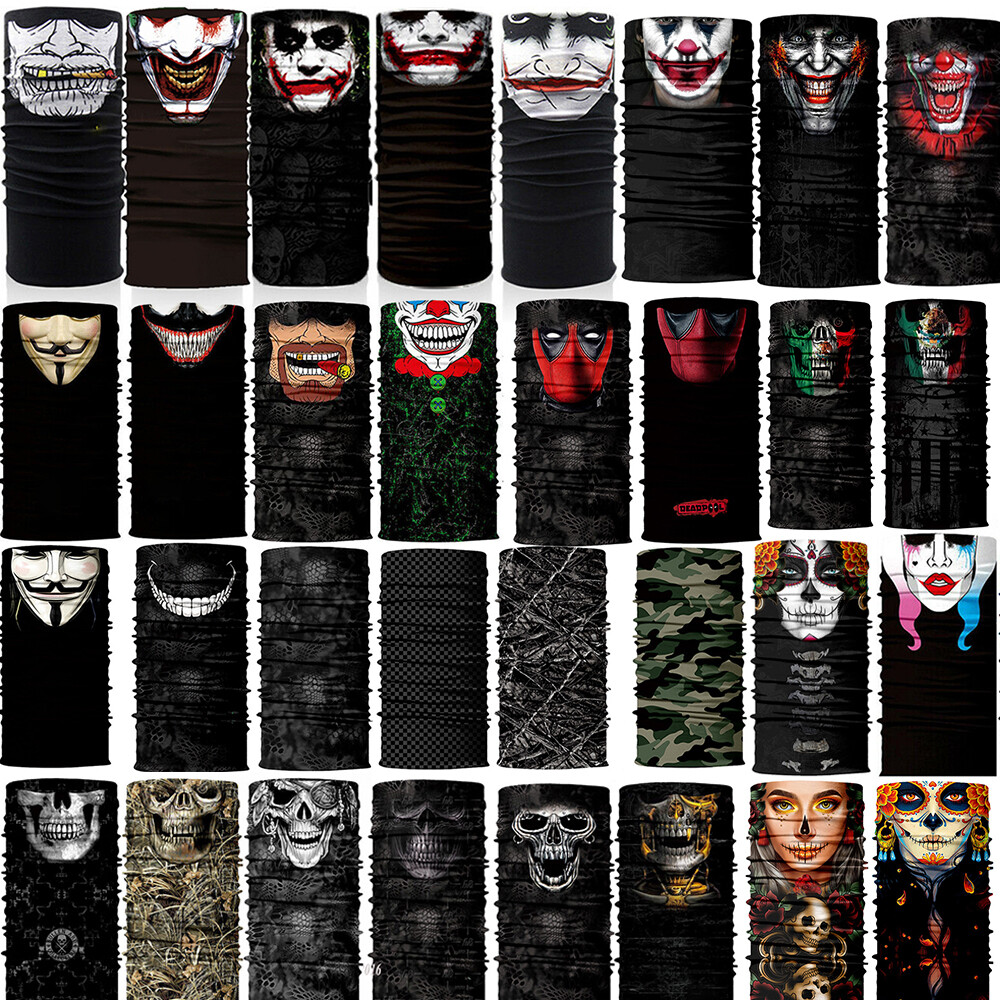 Multiused Face Sun Neck Gaiter Balaclava Bandana Scarf Fishing Tube Headwear