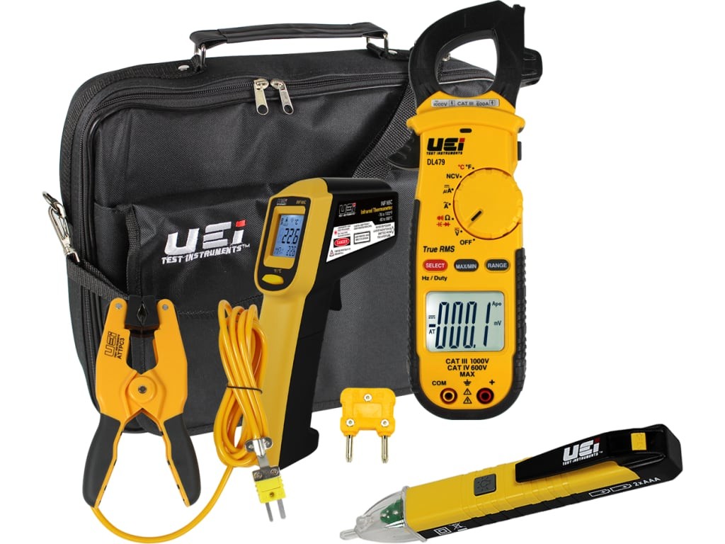 UEi HVACKIT - HVAC CLAMP METER KIT (ATTPC3, DL479, INF165C, NCV3, AC73 CASE)