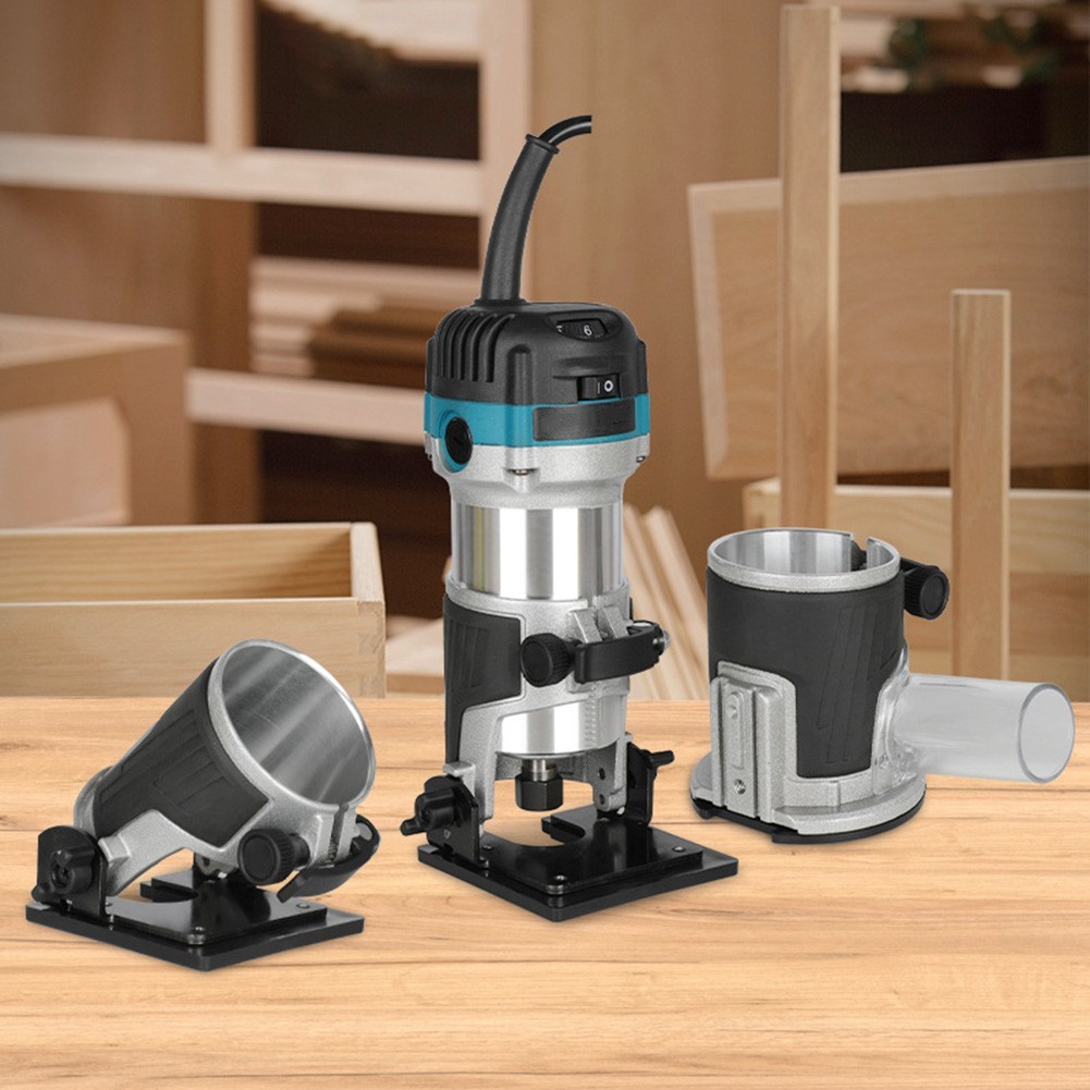 Aluminum Router Base with Dust Collector and Comfortable Non Slip Handle