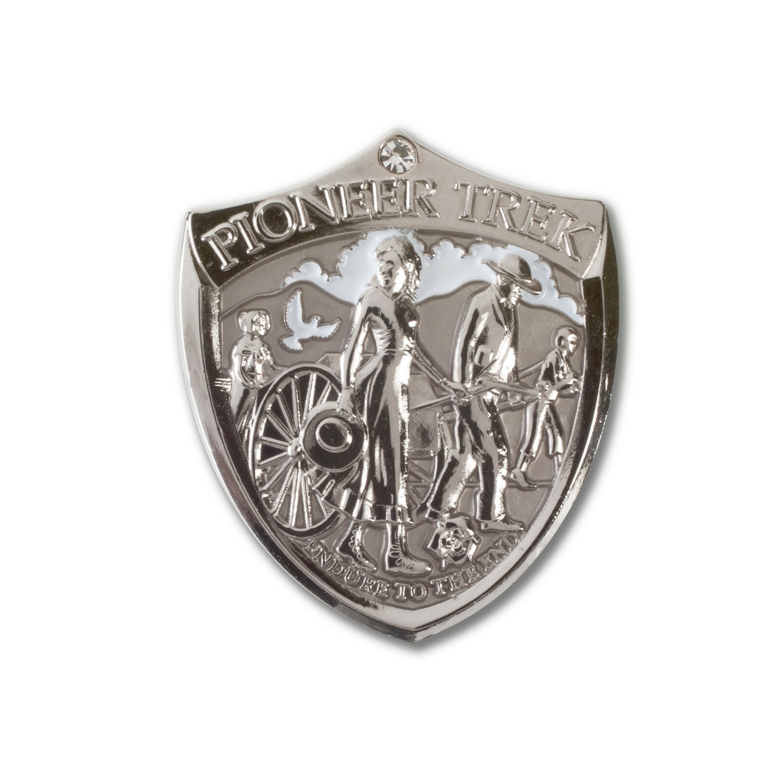 Pioneer Trek Shield Collectible Lapel Pin (Silver) or Tie Tac…
