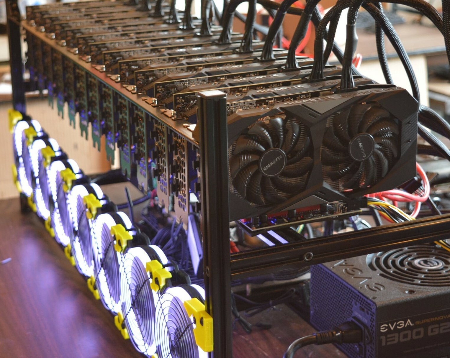 2 GPU BitPunisher Mining Rig Open Frame Ethereum Clasic ETC Crypto BTC RTX 4090