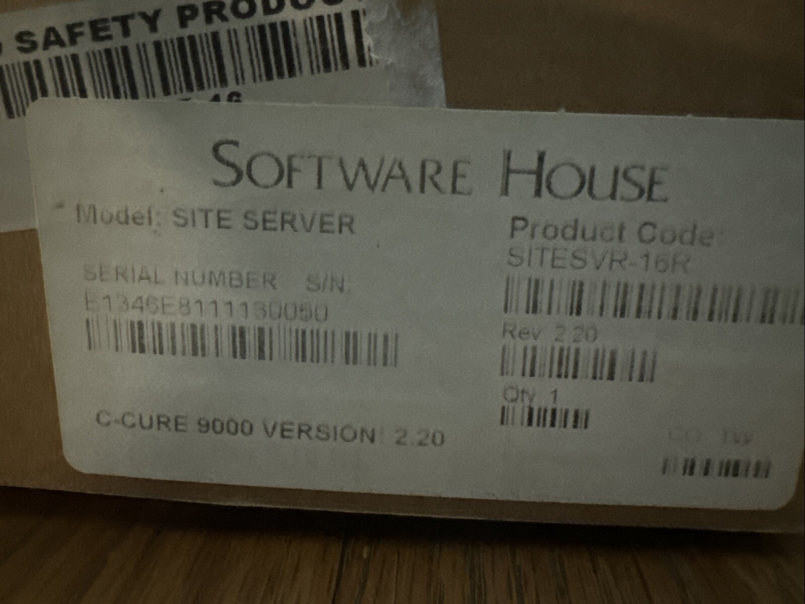 Software House C Cure 9000 Site Server 16 Reader